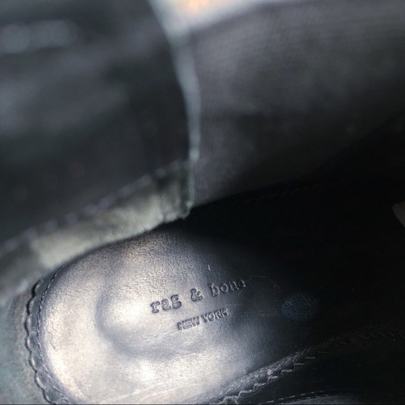 rag & bone • Walker chelsea boot ankle bootie Charcoal grey nubuck leather heel - Picture 8 of 16